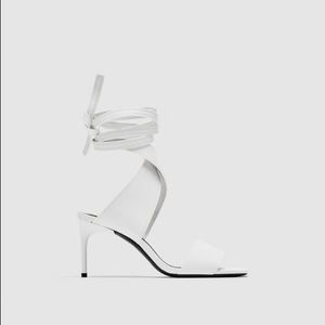 Leather high heel sandals